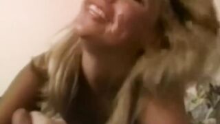 Beautifull blonde babe Tina Harlow sucks Ed's hard dick