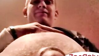 Awesome amateur gay Eskimo enjoys an intense deep sucking, balls licking and swallowi