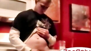Awesome amateur gay Eskimo enjoys an intense deep sucking, balls licking and swallowi
