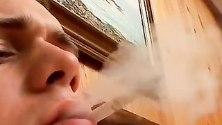 "Smoking & Wanking - Hunks Jerk Off In Public"