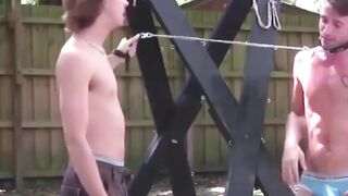 "Dominant Partner Whips Submissive Teen in Intense BDSM Scene"