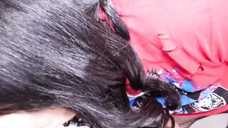 "Asian Hottie Gives Blowjob & Rides Big Dick Until He Fills Her Up With Semen"