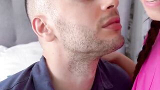 "Point Of View" - Hungry For Sex! Old Man Fucks Young Girl In Reverse Cowgirl Position With Big Ass And Huge Facial cumshot On Her Face & Body (MOONA SNAKE)