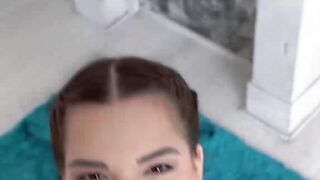 "Point Of View" - Hungry For Sex! Old Man Fucks Young Girl In Reverse Cowgirl Position With Big Ass And Huge Facial cumshot On Her Face & Body (MOONA SNAKE)