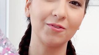 "Point Of View" - Hungry For Sex! Old Man Fucks Young Girl In Reverse Cowgirl Position With Big Ass And Huge Facial cumshot On Her Face & Body (MOONA SNAKE)