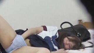 "Japanese School Girl Teases Her Clits In A Sex Ed Classroom"
