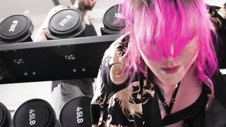 LAST SET OF THE YEAR! Busty Trans Bombshell Lena Moon Gets ANALLY DEVASTATED BY AN IRON MONSTROSITY WHILE STRUGGLING TO COMPLETE HER GYM ROUTINE!