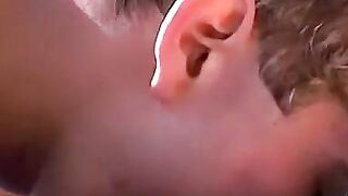 Amateur dude spit roast fucked at a private pool