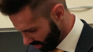 Suit sex with two executive branch directors in real office