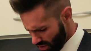Suit sex with two executive branch directors in real office