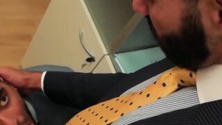Suit sex with two executive branch directors in real office