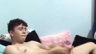 Gay Latino twink Juan Delgado anal plays in homemade video