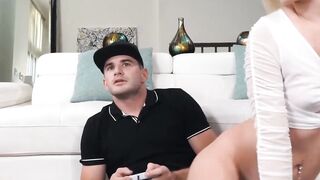 GAMER WHORE Kiara Cole Dives Headfirst into Cocksucking to Save Her Fortnite Boyfriend!