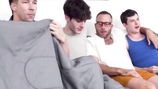 UNčkuBED Couch Action Stepdads and Stepsons Join the Ménage à Quatre!