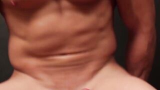 Mature gay dude sucks masked and muscular hunks huge cock