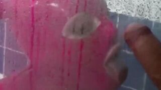 latexbound.org blowjob and anal creampie for a cumshot on a hot red creampie