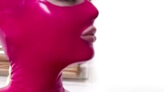 latexbound.org blowjob and anal creampie for a cumshot on a hot red creampie