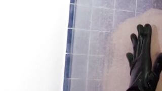 latexbound.org blowjob and anal creampie for a cumshot on a hot red creampie