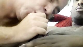 "Amateur Couple's Bedroom Blow Job Session Ending With Big Black Squirt"