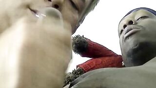 "Amateur Couple's Bedroom Blow Job Session Ending With Big Black Squirt"