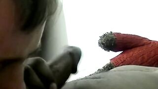 "Amateur Couple's Bedroom Blow Job Session Ending With Big Black Squirt"
