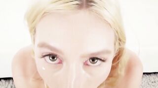 Cock hungry babe Kay Lovely showing off her deep throat skills