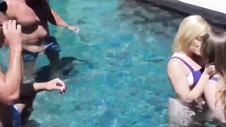 "Poolside Sexcapades - Hot Blonde Babes Katzie & Zena Get Fucked By A Stud"