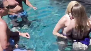 "Poolside Sexcapades - Hot Blonde Babes Katzie & Zena Get Fucked By A Stud"