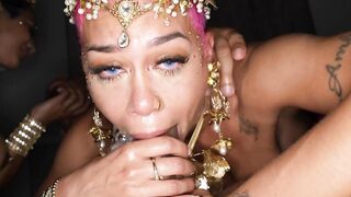 JAWDROPPING Twreesome of the Century Jasamine Banks és Ms Sapphires KILLER Oral Mastery!