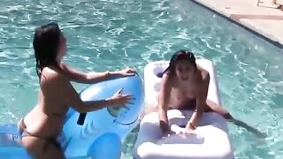 Wet, Wild, and 18 Teen Seduces Her BFF for the Ultimate Pool Party Hookup!