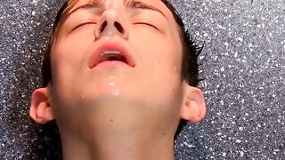 INSANE WET SPACE! Tiny Lad Screws Himself Brutally in Shower, Leaves You Begging for More!