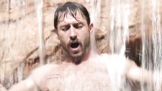 Johnny Ford face fucks Nicholas RYder before attaching stones to his balls