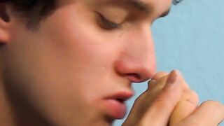 LIBERATED MY PUNY LITTLE COCK ON THE FELLATIO STICK  EROTIC FEET LICKING FANTASY