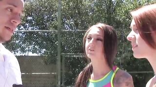 Tennis Court Thrills Double the Fun, Double the Fucking