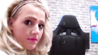 MINDBLOWING Teen Abbi Price GETS PENETRATED BY HER SMART COCKWORSHIPPING CLIENT  BALL GAGGED IN FISHNETS DOGGYSTYLE POV
