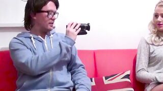 MINDBLOWING Teen Abbi Price GETS PENETRATED BY HER SMART COCKWORSHIPPING CLIENT  BALL GAGGED IN FISHNETS DOGGYSTYLE POV