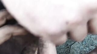 BEACH BRAWL tasty black stud gets facefucked by TWO rugged beach bums inНеsizzling outdoor threeway!