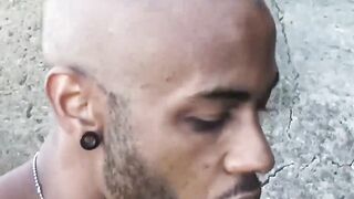  BEACH BRAWL tasty black stud gets facefucked by TWO rugged beach bums inНеsizzling outdoor threeway!