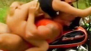 Biker Bull Unleashes Steamy Fury on Innocent Cutie