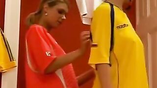 Coachs Pet Juicy Blonde Tops Rambunctious Dark hair inside Bedroom Terminee Showdown