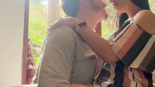 Step Up to the Ultimate Thrill Sexy Wife in Glasses Gets PIssed on in the Staircase