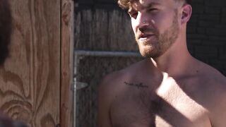 Heath Halo whips and fucks Carter Collins in outdoor BDSM action