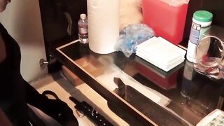 Freaky brunette teen Molly Manson punished by a stiff cock