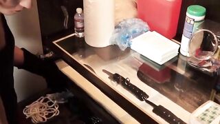 Freaky brunette teen Molly Manson punished by a stiff cock