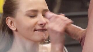 GIMME THAT GYM GAIN! Blonde Bombshell IvI Ivi pts Charlie Dean on the FLOOR for DEEP DPT.sex