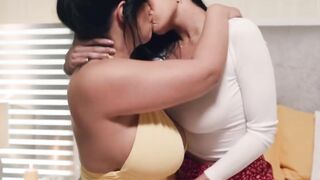 CHEEKY CHEATS chubby cutie leaves MILF speechless with jawdropping busty orally!