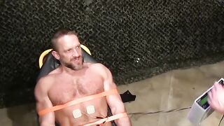 DIRK CABER GETS ROYALTY TREATED SCISSORING, BALL TORTURE  ELECTRICAL THRILLS