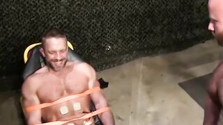 DIRK CABER GETS ROYALTY TREATED SCISSORING, BALL TORTURE  ELECTRICAL THRILLS