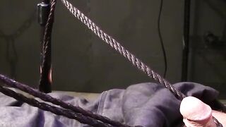 DIRK CABER GETS ROYALTY TREATED SCISSORING, BALL TORTURE  ELECTRICAL THRILLS