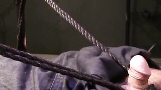 DIRK CABER GETS ROYALTY TREATED SCISSORING, BALL TORTURE  ELECTRICAL THRILLS